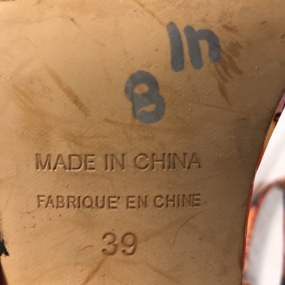 Free People Women’s Printed Marigold Adjustable Open Toe Blocked Heel Sandals - Picture 8 of 8